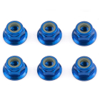 ASSOCIATED FT M4 LOCKNUT BLUE ALUMINIUM FLANGED