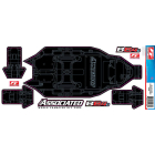 TEAM ASSOCIATED RC10B6.4D FT CHASSIS PROTECTIVE SHEET, PRINTED