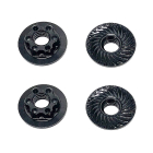 TEAM ASSOCIATED FT NUTS - M4 LOW PROFILE WHEEL NUTS BLACK