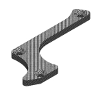 CORALLY SUSPENSION ARM STIFFENER A LOWER FRONT LEFT GRAPHITE 3MM 1PC