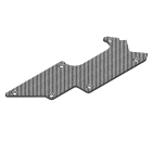 CORALLY SUSPENSION ARM STIFFENER REAR RIGHT GRAPHITE 3MM 1 PC