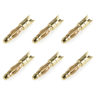 CORALLY BULLIT CONNECTOR 2.0MM MALE SPRING TYPE GOLD PLATED WIRE STRAIGHT 6PCS