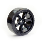 FASTRAX 1/10 STREET/DRIFT TYRE 6-SPOKE WHEEL (6MM OFFSET) - BLACK