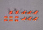 FMS 90MM SUPER SCORPION CONTROL HORNS ORANGE