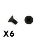 FTX FLAT HEAD HEX 6PCSM3*6 SCREWS