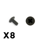 FTX OUTBACK MINI 3.0 BUTTON HEAD METRIC HEX SCREW 2X4 (8PC)