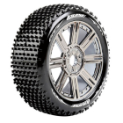 LOUISE RC B-HORNET 1/8 FR/RR SOFT HEX 17MM SPOKE BLACK CHROME