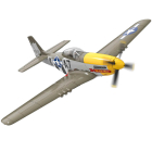 VOLANTEX P-51D MUSTANG GREEN 4CH 500MM BRUSHLESS WITH GYRO RTF