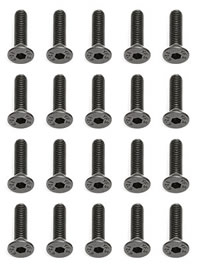 Team Associated M3 X 12 Flat Head Hex Screws