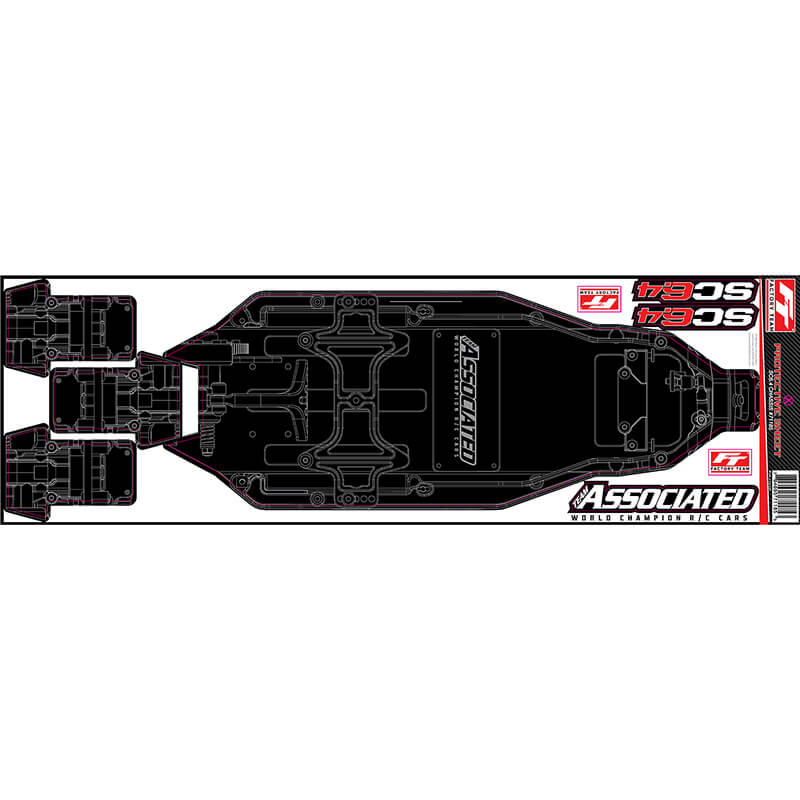 TEAM ASSOCIATED SC6.4 FT CHASSIS PROTECTIVE SHEET PRINTED