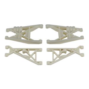 TEAM ASSOCIATED FRONT AND REAR SUSPENSION ARMS, WHITE