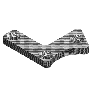 CORALLY SUSPENSION ARM STIFFENER B LOWER FRONT RIGHT GRAPHITE 3MM 1PC