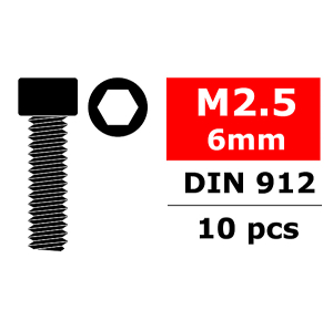 CORALLY STEEL SCREWS M2. 5 X 6MM HEX SOCKET HEAD 10 P