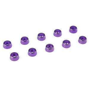 CORALLY ALUMINIUM WASHER FOR M2.5 SOCKET HEAD SCREWS OD=7MM PURPLE 10PCS