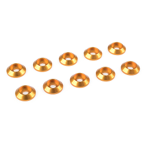 CORALLY ALUMINIUM WASHER FOR M3 BUTTON HEAD SCREWS OD=10MM GOLD 10PCS