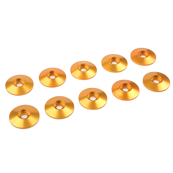 CORALLY ALUMINIUM WASHER FOR M3 BUTTON HEAD SCREWS OD=15MM GOLD 10PCS