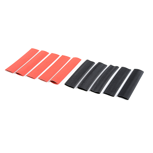 CORALLY SHRINK TUBING 9.5MM RED + BLACK 10 PCS