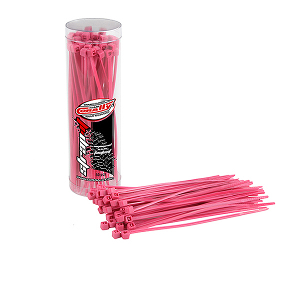 CORALLY STRAPIT CABLE TIE WRAPS PINK 2.5X100MM 50 PCS