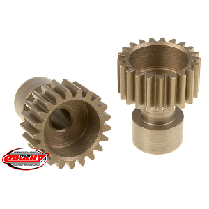 CORALLY 48 DP PINION LONG BOSS HARDENED STEEL 21 TEETH DIA. 3.17MM