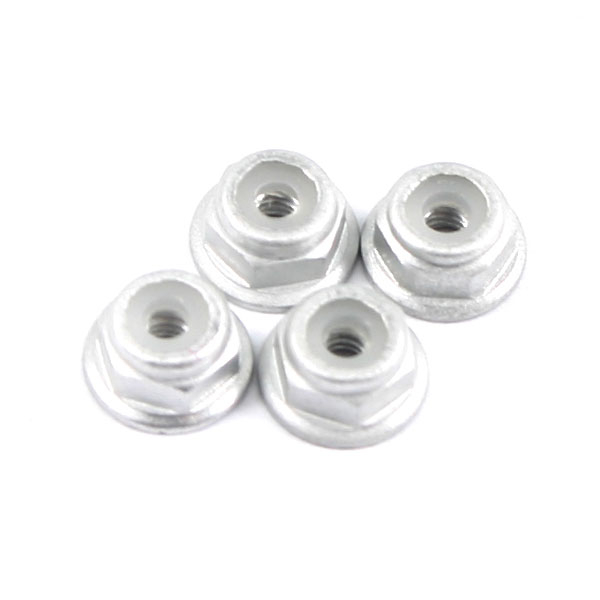 Fastrax M2 Silver Flanged Locknut 4Pcs