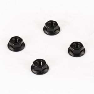 FASTRAX M4 BLACK SERRATED ALUMINIUM LOCKNUTS 4pcs