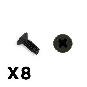 FTX OUTBACK COUNTERSUNK SCREW  M3*8 (8)