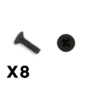 FTX OUTBACK MINI 3.0 FLAT HEAD SELF TAPPING SCREW 1.7X6 (8PC)