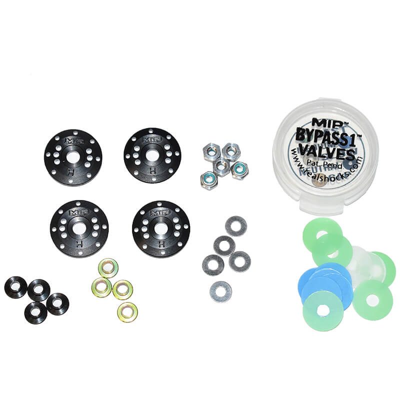 MIP BYPASS1 HI-FLOW PISTON KIT 8-HOLE x 1.2mm, 1/8TH SCALE