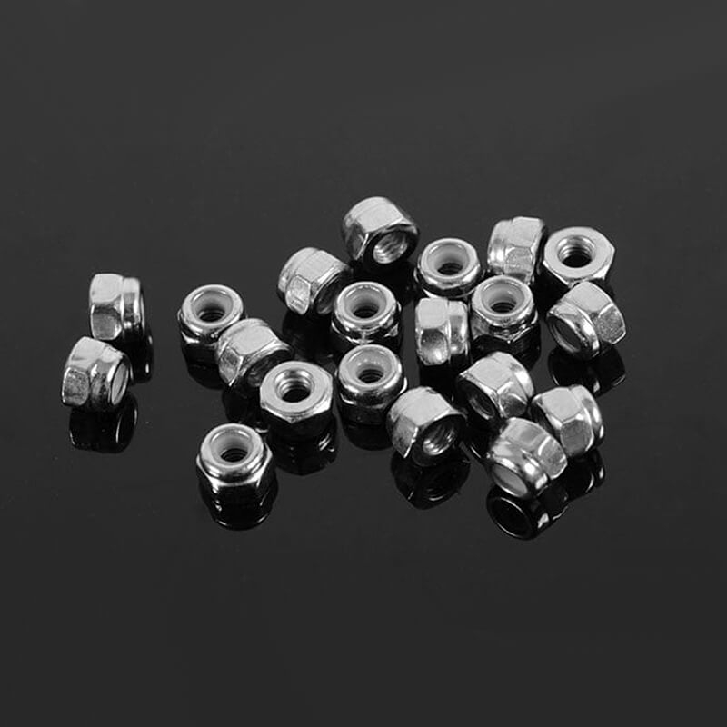 RC4WD NYLOCK NUT M2.5 (SILVER)