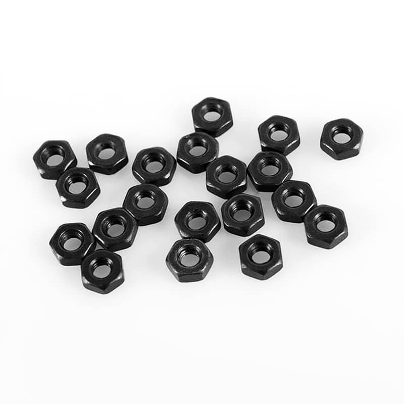 RC4WD REGULAR M2.5 BLACK NUTS (20)