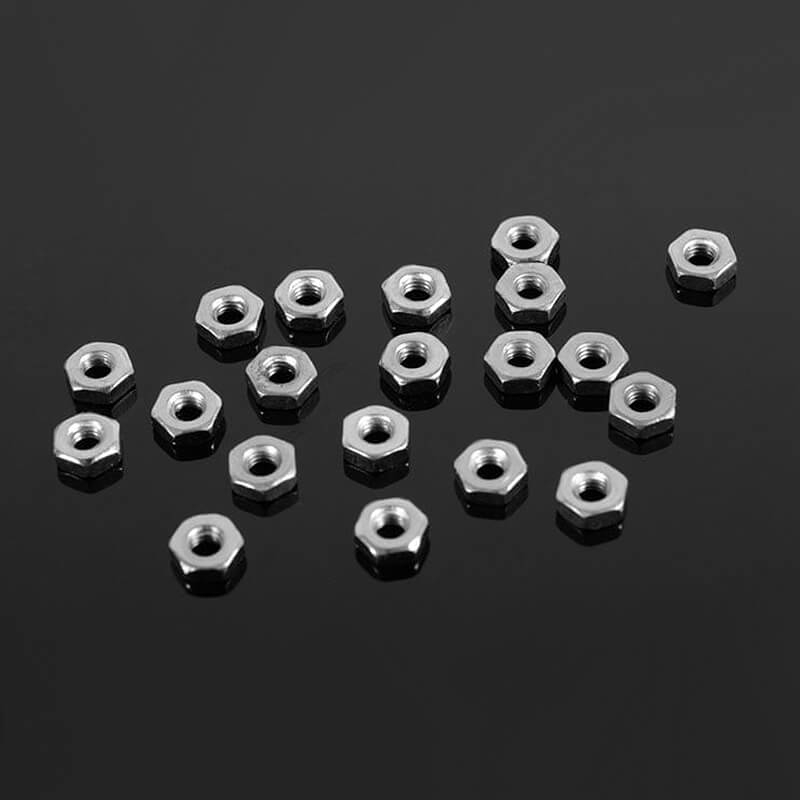 RC4WD REGULAR M2.5 SILVER NUTS (20)