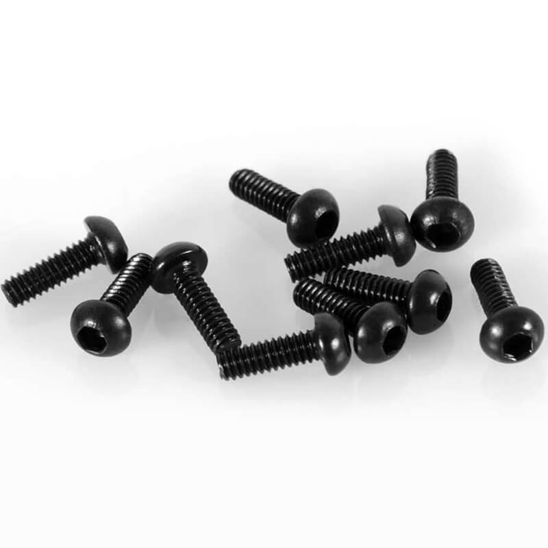 RC4WD STEEL BUTTON HEAD CAP SCREWS M2 X 6MM (10)