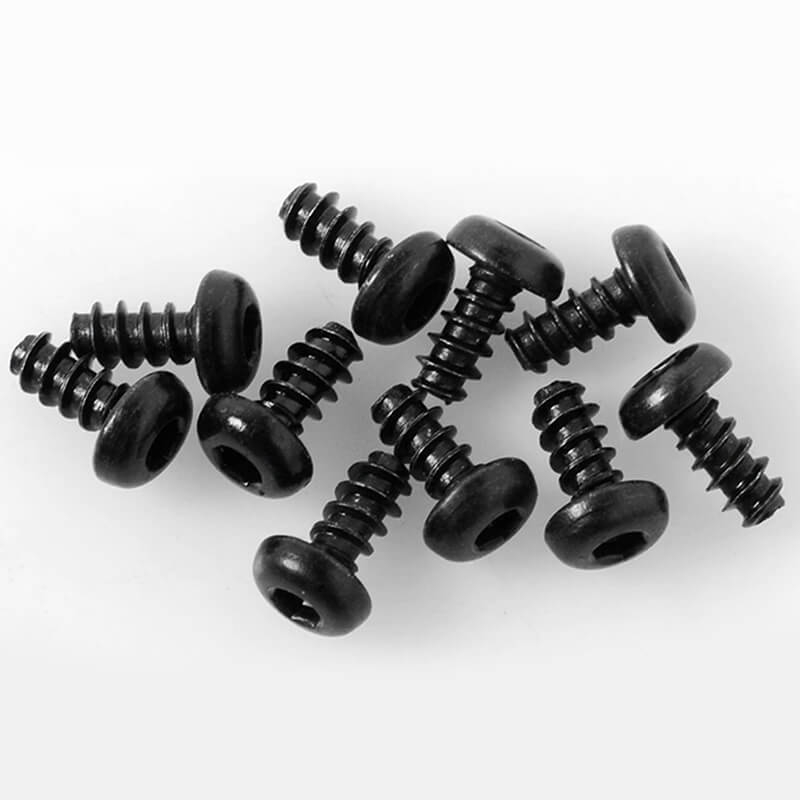 RC4WD BUTTON HEAD SELF TAPPING SCREWS M3 X 6MM (BLACK)