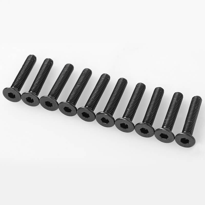 RC4WD STEEL FLAT HEAD SOCKET CAP SCREWS M3 X 16MM (10)