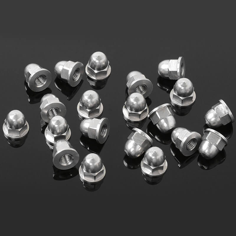 RC4WD M3 FLANGED ACORN NUTS (SILVER)