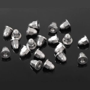 RC4WD M2 FLANGED ACORN NUTS (SILVER)