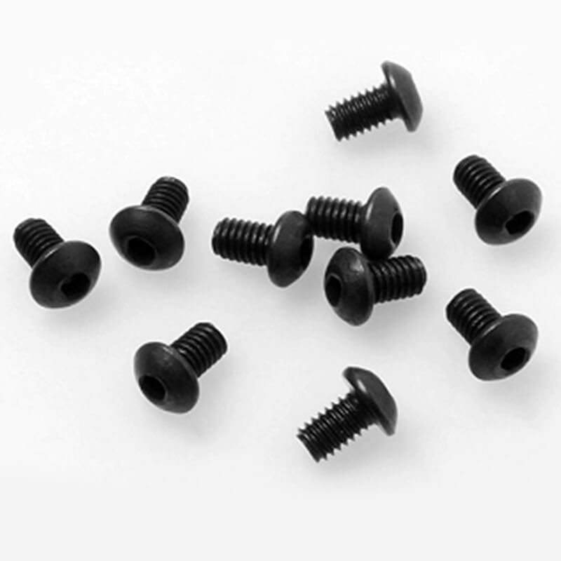 RC4WD STEEL BUTTON HEAD CAP SCREWS M2.5 X 4MM (10)